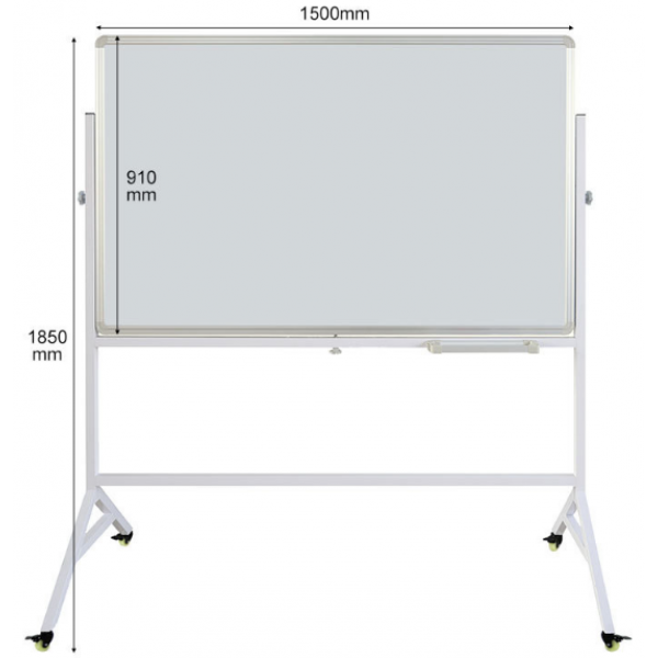 Gzvisuals Mobile Magnetic Whiteboard, Double sided (A3030)