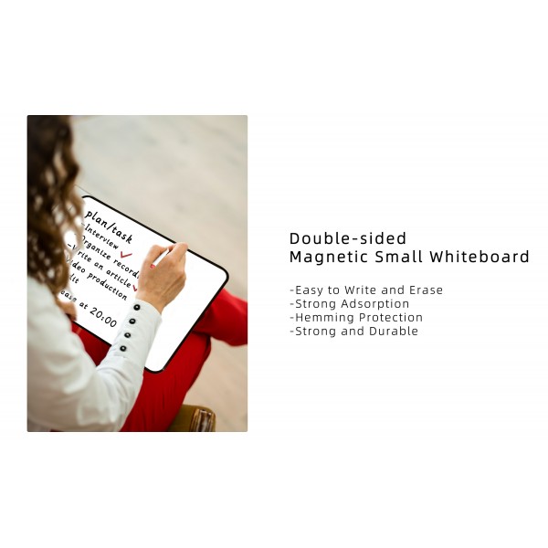 Gzvisuals Magnetic Dry Erase Lapboard, Double Sided Portable Whiteboard (XBB-A3)