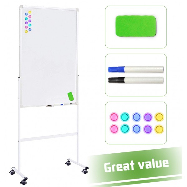 Gzvisuals Double-Sided mobile magnetic dry erased board (HV2613)
