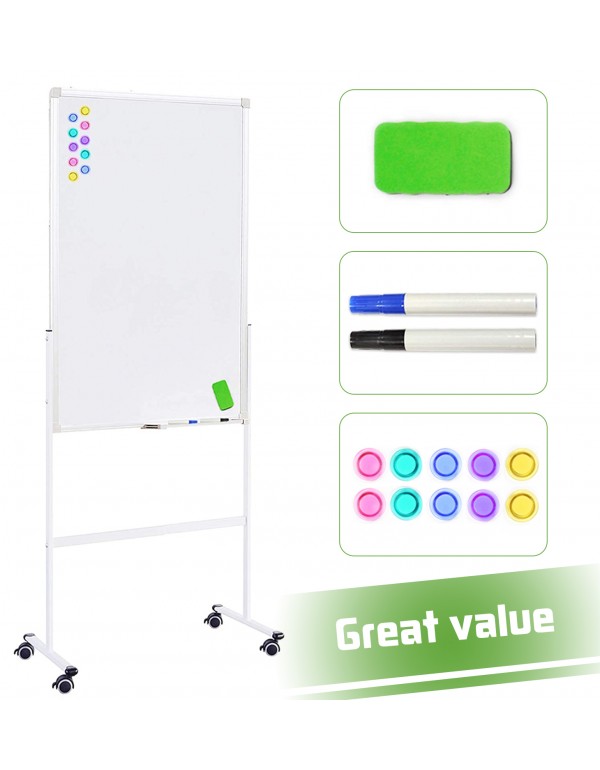 Gzvisuals Double-Sided mobile magnetic dry erased ...