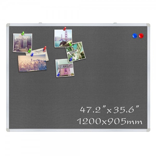 Gzvisuals Notice Bulletin Fabric Pin Board with Aluminum Frame (12#)