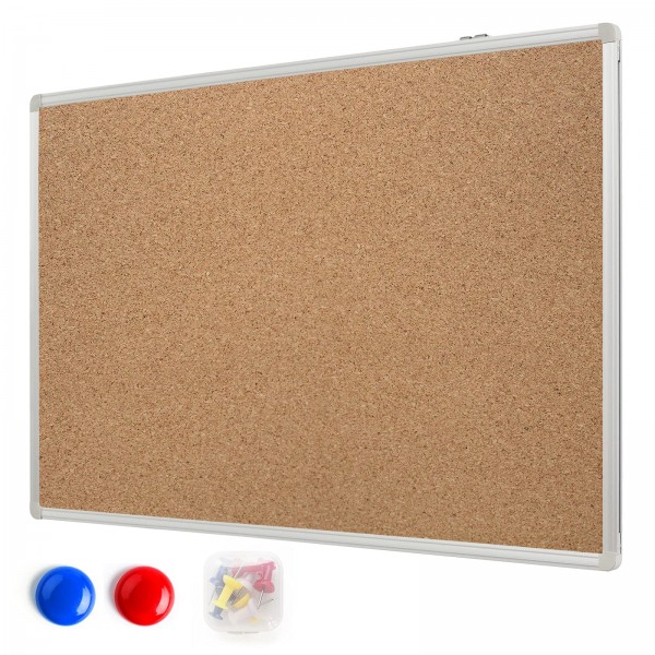 Gzvisuals Staples Standard Durable Cork Bulletin Board, Aluminum Frame (10#-1)