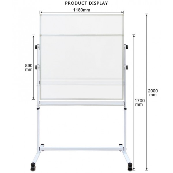 Gzvisuals Mobile Magnetic Whiteboard, Double sided (TAF4020)