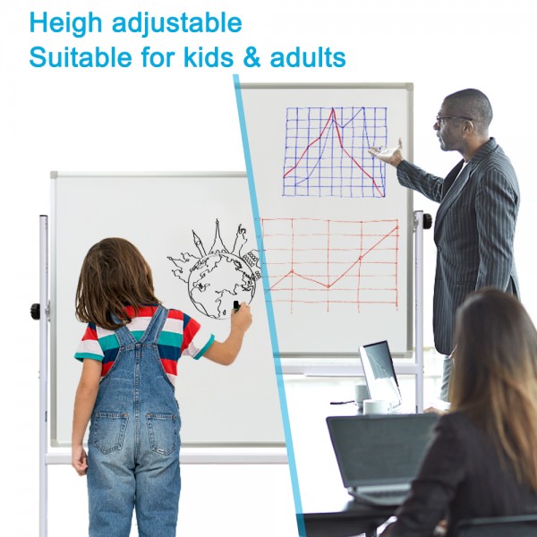 Gzvisuals Mobile Magnetic Whiteboard, Double sided (TF4020)