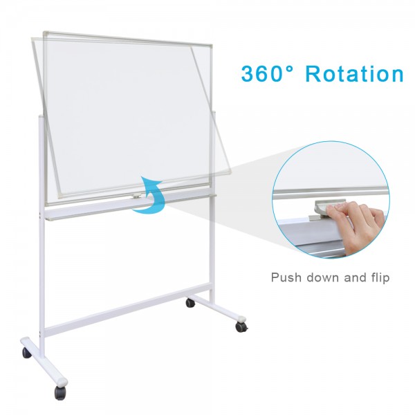 Gzvisuals Mobile Magnetic Whiteboard, Double sided (TH5040-1189)