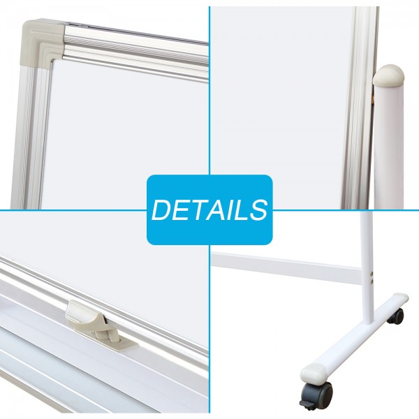 Gzvisuals Mobile Magnetic Whiteboard, Double sided (TH5040-1189)