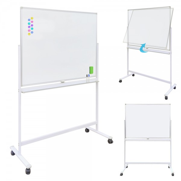 Gzvisuals Mobile Magnetic Whiteboard, Double sided (TH5040-1189)