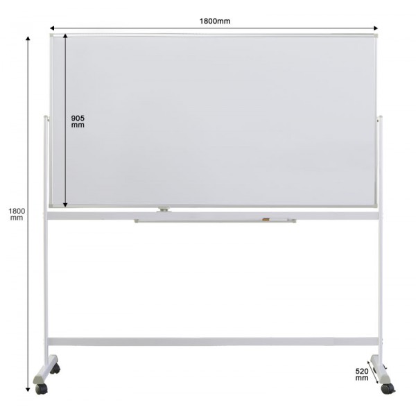 Gzvisuals Mobile Magnetic Whiteboard, Double sided (TW4020)