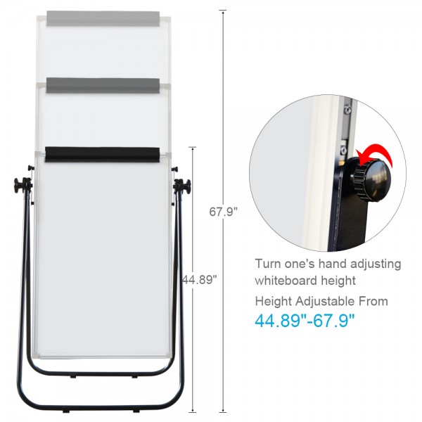 Gzvisual U-SHAPE COLLAPASIBLE magnetic dry erased board (UX6090)