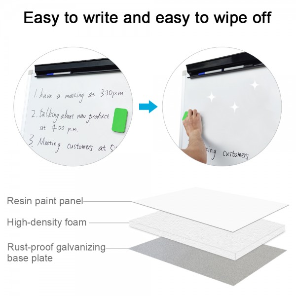 Gzvisual U-SHAPE COLLAPASIBLE magnetic dry erased board (UX6090)